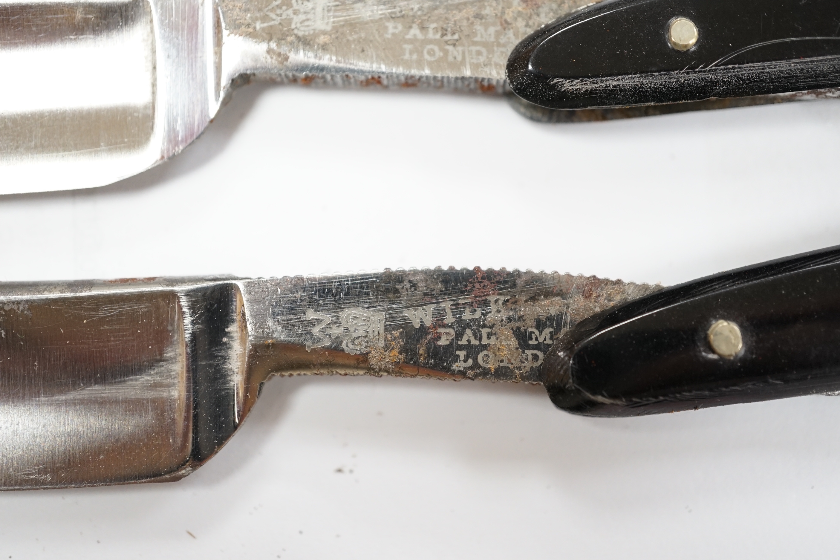 A Wilkinson cased set of seven gentleman's cut throat razors
